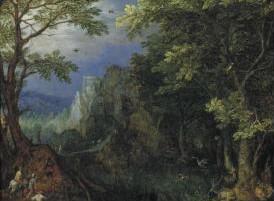 Gillis van Coninxloo Mountainous Landscape. Germany oil painting art